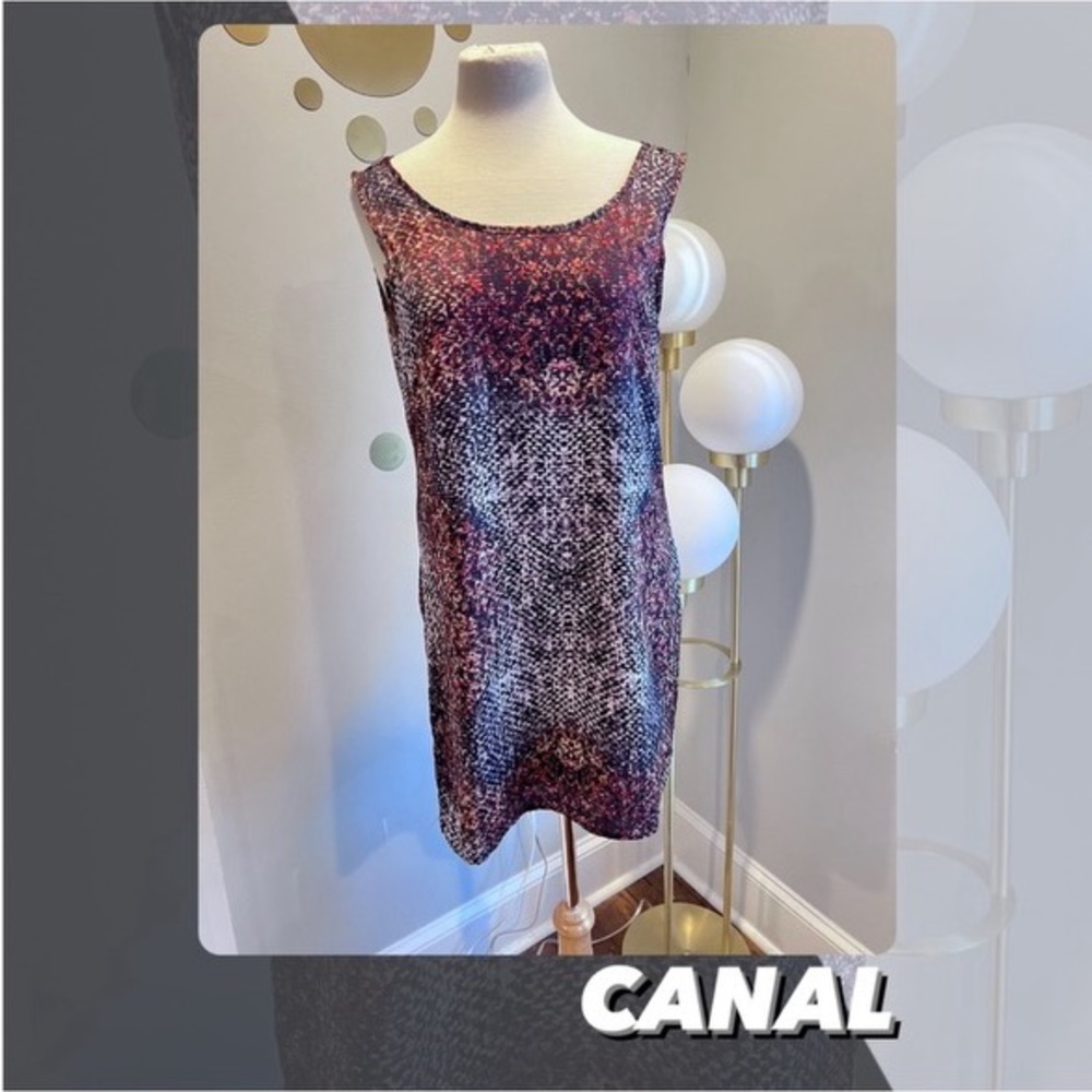 EUC Canal Snakeskin Print Sheath Dress